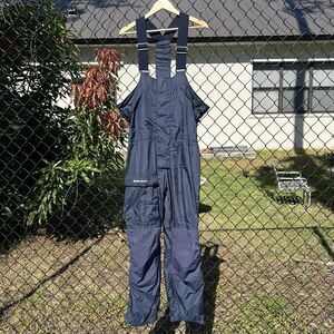 West Marine Overalls Men's Size Large Bib Navy Blue *READ